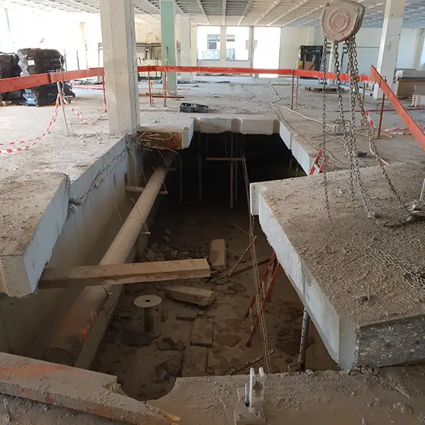 Travaux de démolition à Grenoble